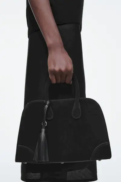 Tasseled Leather Bag Charm