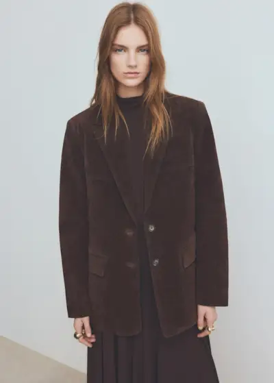 Straight Suede Jacket - Women | Mango United Kingdom