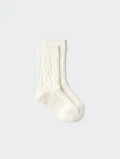 Women Heattech Socks Cable