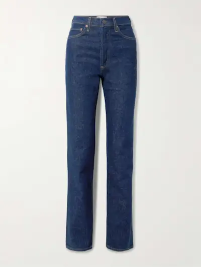 '90s Pinch Waist Long High-Rise Straight-Leg Jeans