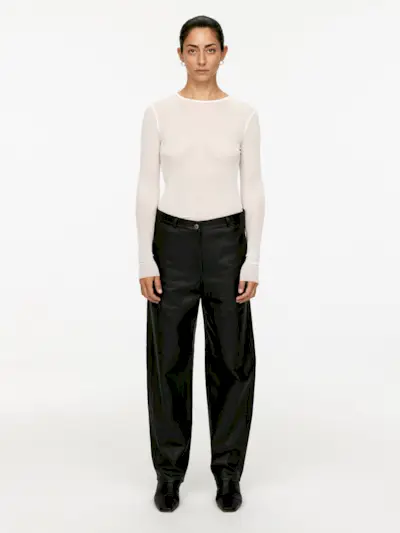 Relaxed Leather Trousers
