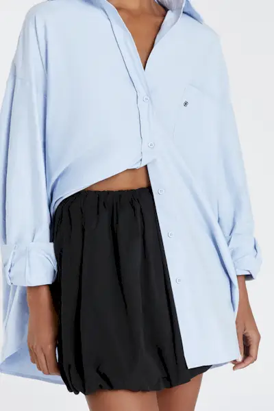 STEVIE BLACK BUBBLE MINI SKIRT