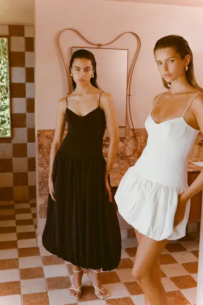 Vento Bustier Bubble Midi Dress