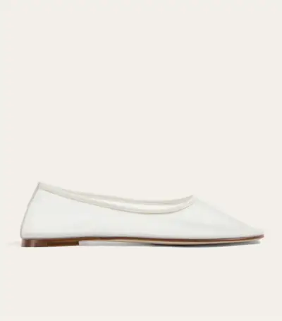 Dear Frances + Balla Mesh Flats in White