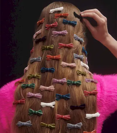 By Anthropologie + Small Velvet Bow Clips