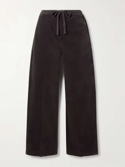 Aurora Cotton-Blend Corduroy Wide-Leg Pants