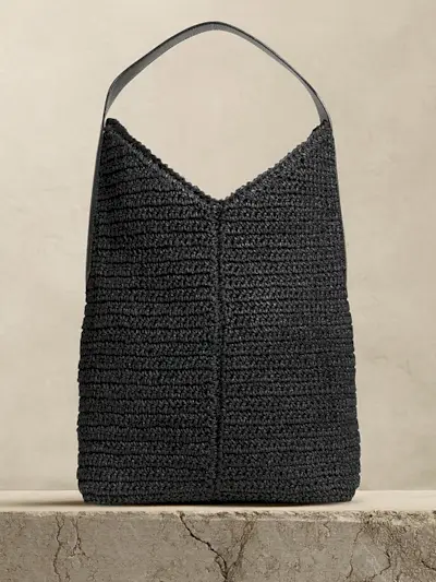 Slouchy Vida Straw Bag