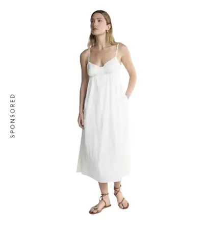 Scoop, Satin Ruched Maxi Slip Dress