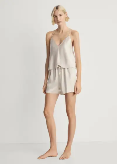 MANGO, Silk Pajama Shorts - Women | Mango Usa