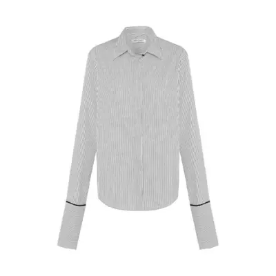 Anna Quan + Anne Shirt in Black Stripe