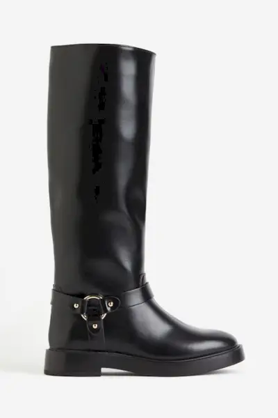 H&M + Knee-High Biker Boots