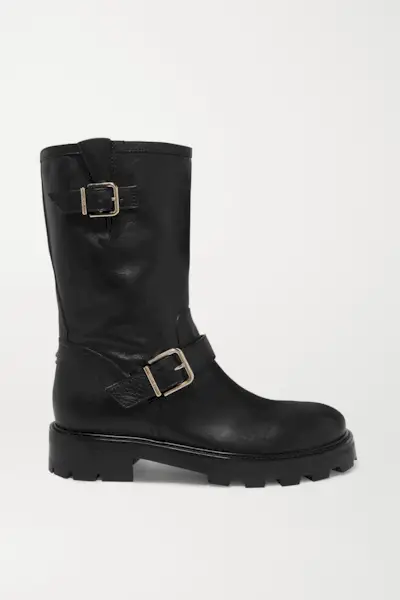 Jimmy Choo + Biker II Leather Boots