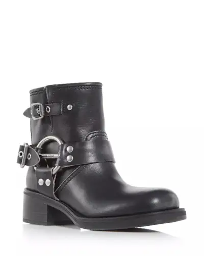 Miu Miu + Square Toe Moto Boots