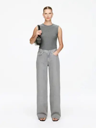 Cloud Loose Wide Jeans – Grey – Women – Arket Gb