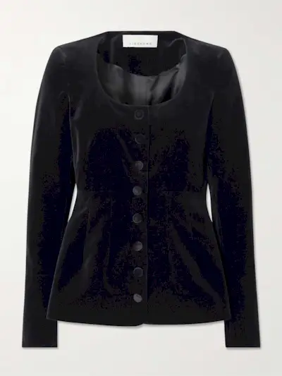 Amber Wool-Blend Velvet Blouse