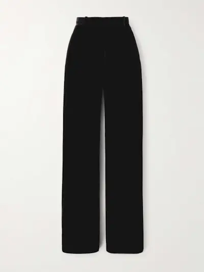 Goldie Velvet Wide-Leg Pants