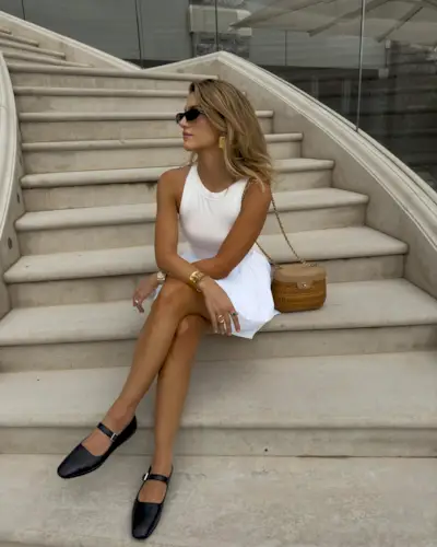 a photo of a woman wearing one of the best mary janes