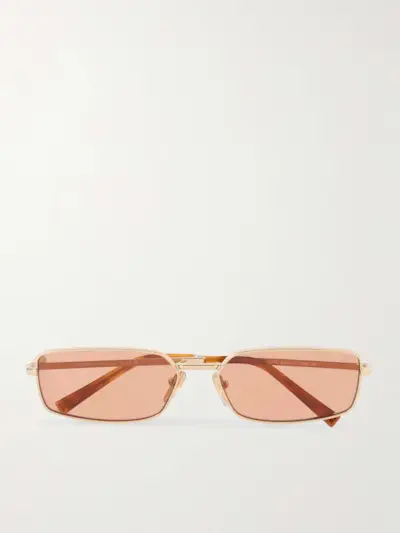 Square-Frame Gold-Tone Sunglasses