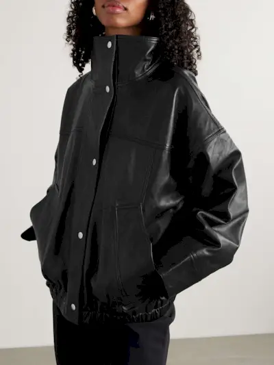 Leather Bomber Jacket