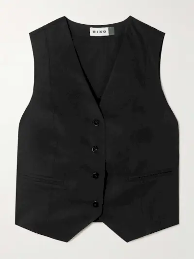 Norah Cotton and Linen-Blend Vest