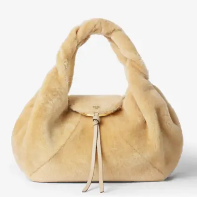 Fendi Spybeige Shearling Bag