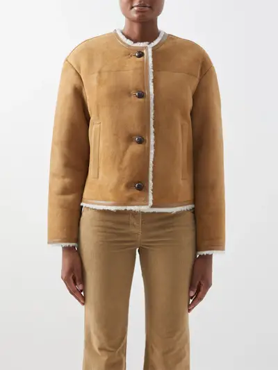 Nili Lotan + Eleanour Short Shearling Coat