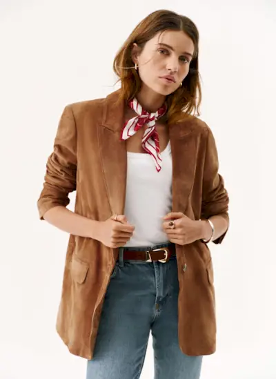 Tan Suede Blazer