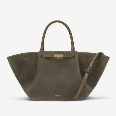The Midi New York | Olive Suede & Olive Smooth | Demellier