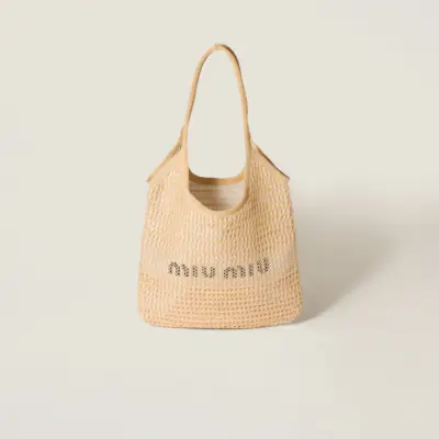Ivy Raffia-Effect and Linen Bag
