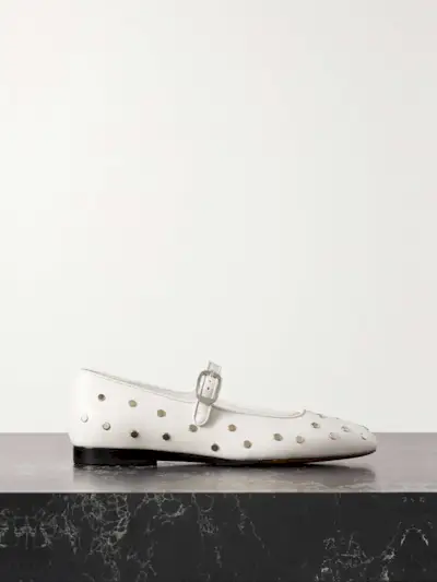 Le Monde Beryl + Studded Leather Mary Jane Ballet Flats