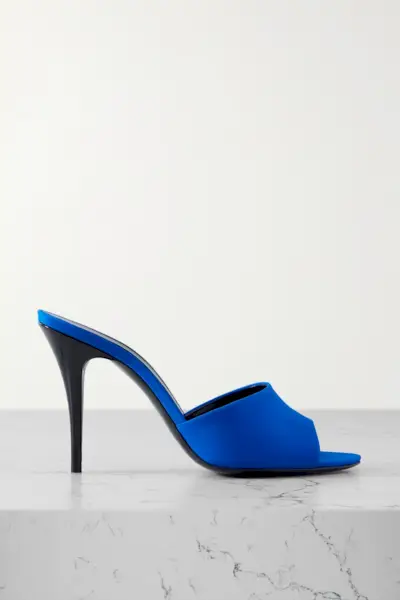 Saint Laurent + La 16 Satin Mules