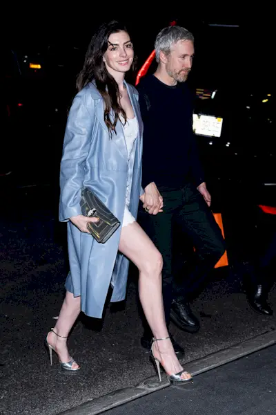 Anne Hathaway at Gigi Hadid's birthday party.