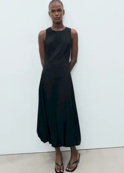 Long Balloon Dress - Women | Mango United Kingdom