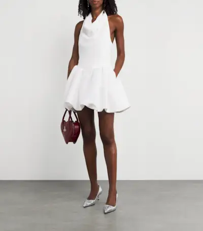 Crepe Halterneck Mini Dress
