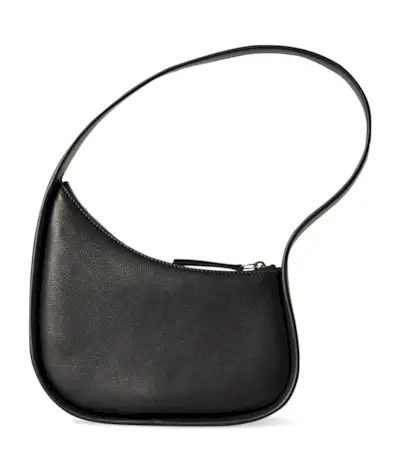 Half Moon Leather Shoulder Bag