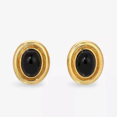 Heaven Mayhem Prize 18ct yellow gold-plated brass and enamel earrings