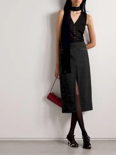 Kingsley Twill Midi Skirt