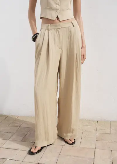 Straight Mid-Rise Suit Trousers - Women | Mango United Kingdom