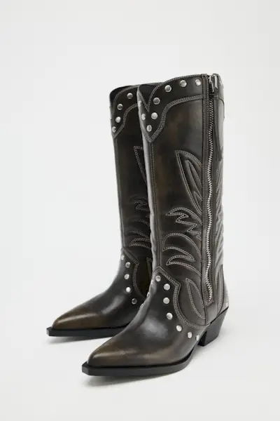 Cowboy Studded Boots