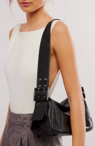 Army Candy Leather Baguette Bag