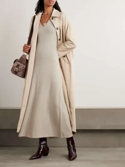Salina Pointelle-Knit Wool-Blend Maxi Dress