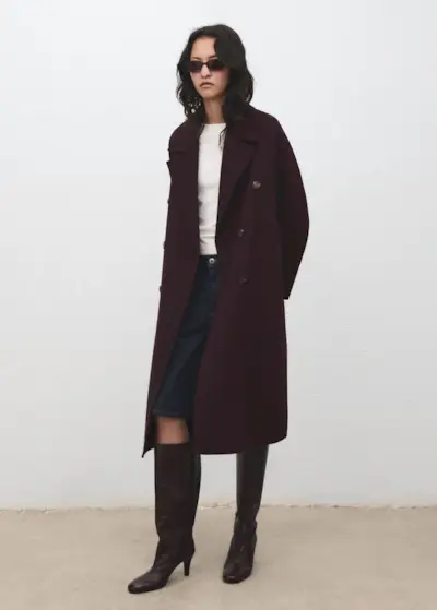 Handmade Oversized Wool Coat - Women | Mango United Kingdom