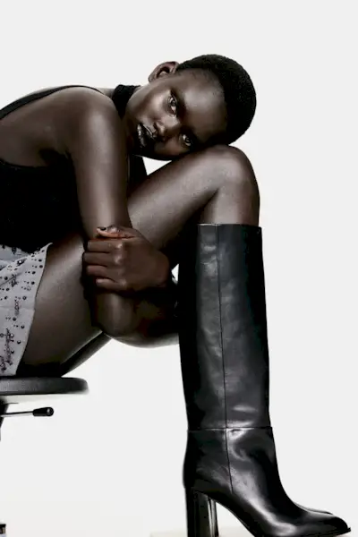 Knee-High Leather Boots