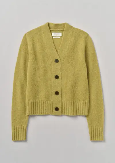 Kaia V-Neck Wool Cardigan | Verbena