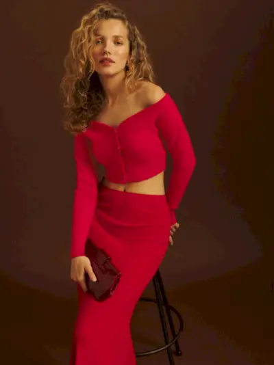 Reformation + Millie Cashmere Off the Shoulder Cardigan