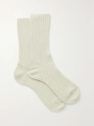 Ribbed Cashmere Socks