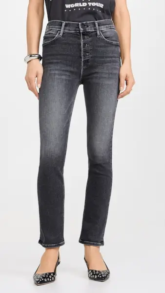 Mother Pixie Mid Rise Dazzler Ankle Jeans