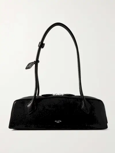 Le Teckel Textured-Leather Shoulder Bag
