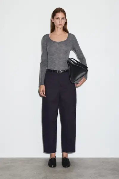 Barrel-Leg Cotton Chinos