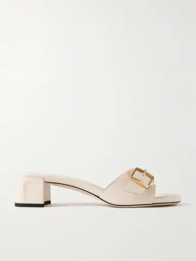 Hawke 40 Buckled Leather Mules